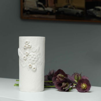 vase en porcelaine texturée