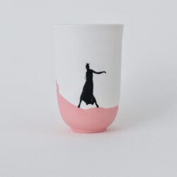 tasse porcelaine illustration femme mode