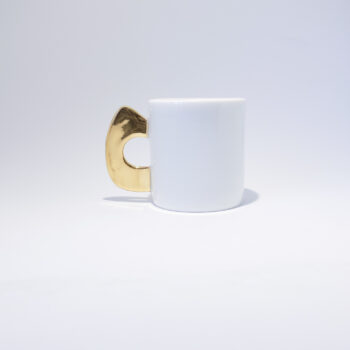 tasse porcelaine anse or Bling – Image 2