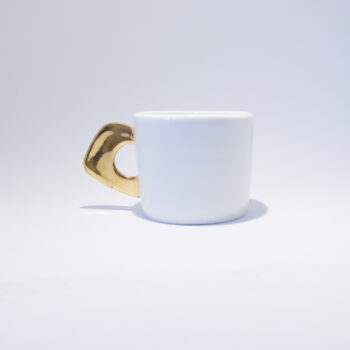 tasse porcelaine anse or Bling