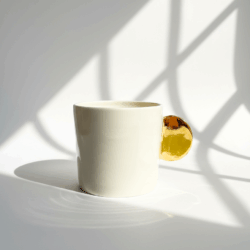 mug porcelaine anse or cercle